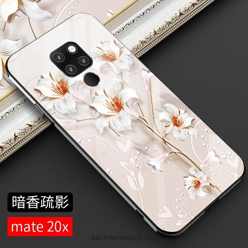 Huawei Mate 20 X Kuori Kuoret Luova Net Red Murtumaton Tila Kotelo