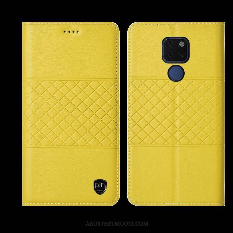 Huawei Mate 20 X Kuori Kuoret Nahkakotelo Silikoni Puhelimen Keltainen