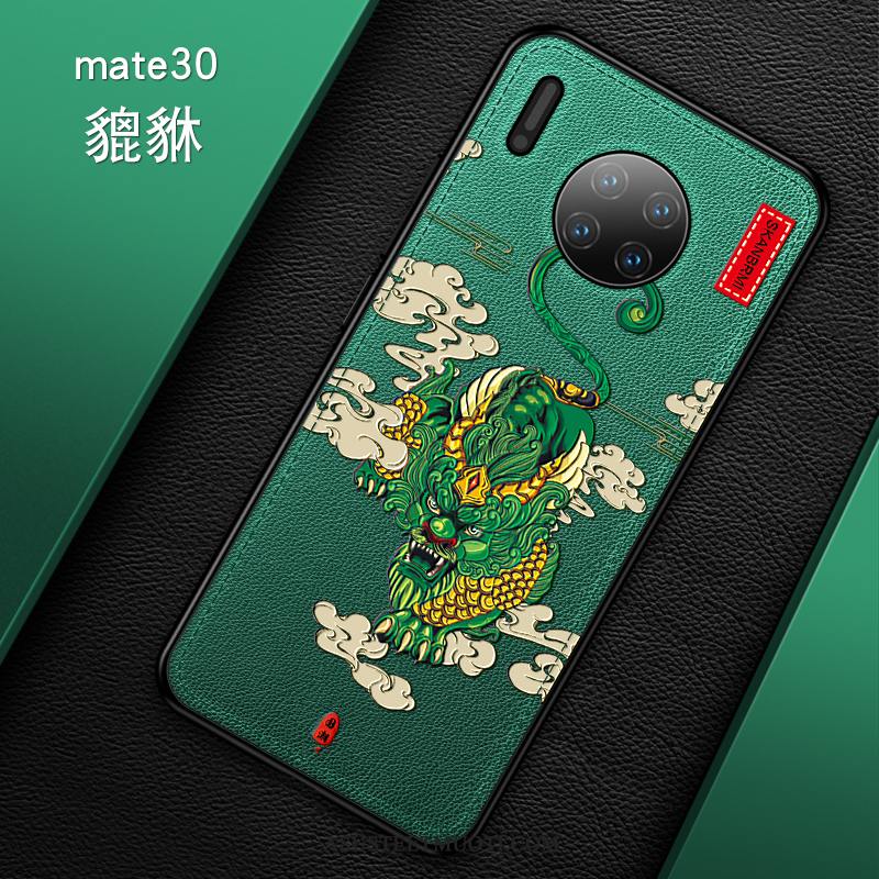 Huawei Mate 30 Kuori Kuoret Pehmeä Neste Kiinalainen Tyyli Puhelimen Nahka Kova