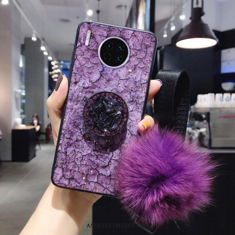 Huawei Mate 30 Pro Kuoret Kuori Pehmeä Neste Vihreä Puhelimen Rhinestone Inlay