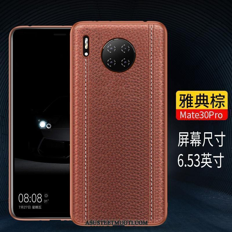 Huawei Mate 30 Pro Kuoret Ylellisyys Murtumaton Nahkakotelo Aito Nahka Puhelimen