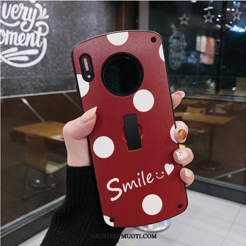 Huawei Mate 30 Pro Kuori Kuoret Pesty Suede Suojaus Kotelo Net Red Rengas