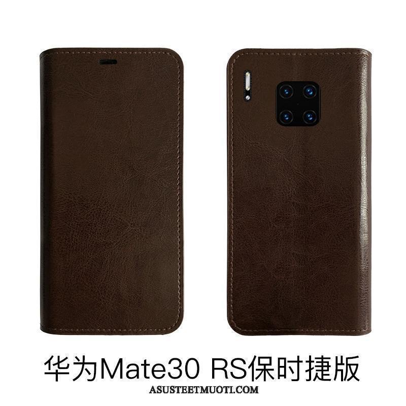 Huawei Mate 30 Rs Kuoret All Inclusive Suojaus Aito Nahka Puhelimen Lehmä