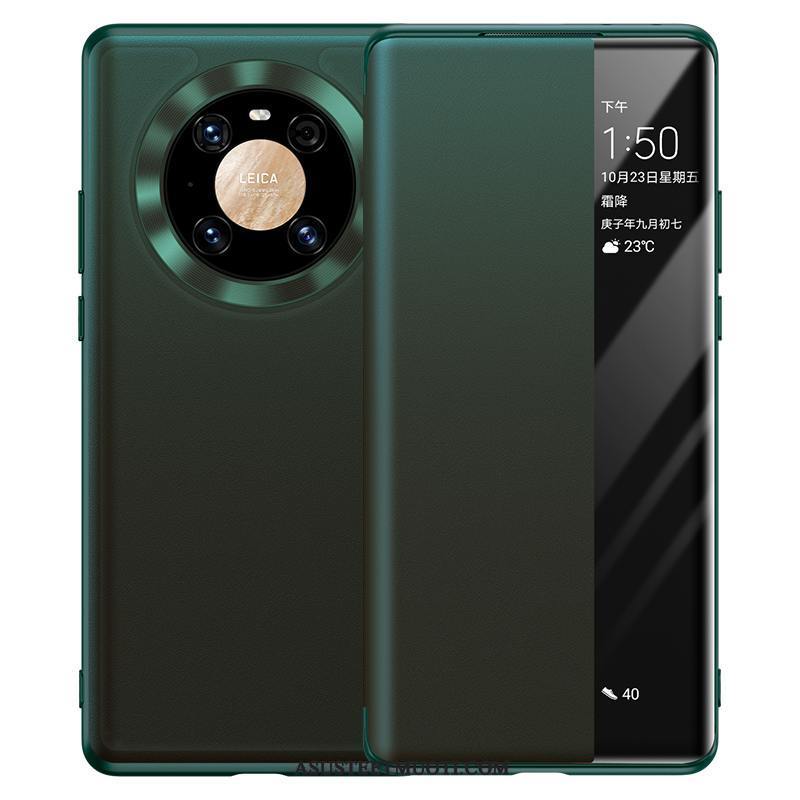 Huawei Mate 40 Kuori Kuoret Vihreä Aito Nahka Kotelo Simpukka Suojaus