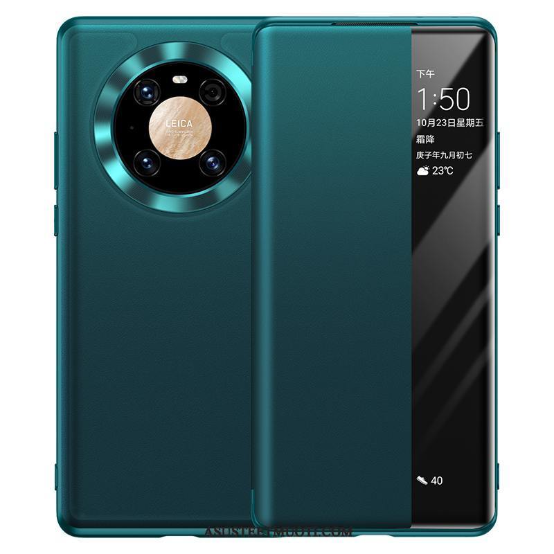 Huawei Mate 40 Kuori Kuoret Vihreä Aito Nahka Kotelo Simpukka Suojaus