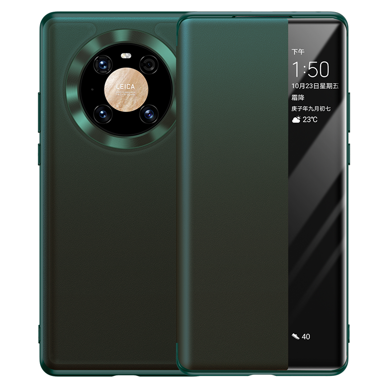 Huawei Mate 40 Pro Kuoret Aito Nahka Simpukka Punainen Kuori Suojaus