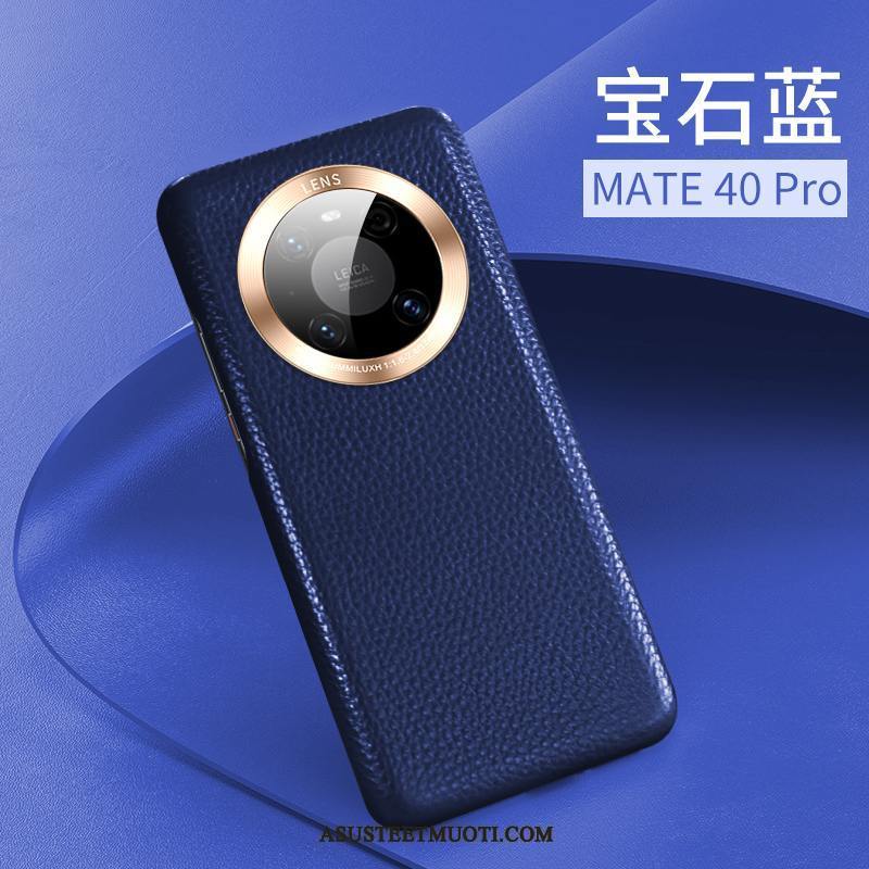 Huawei Mate 40 Pro Kuoret Lehmä Nahkakotelo Ohut Suojaus Kuori