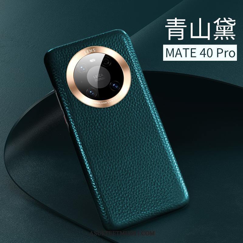 Huawei Mate 40 Pro Kuoret Lehmä Nahkakotelo Ohut Suojaus Kuori