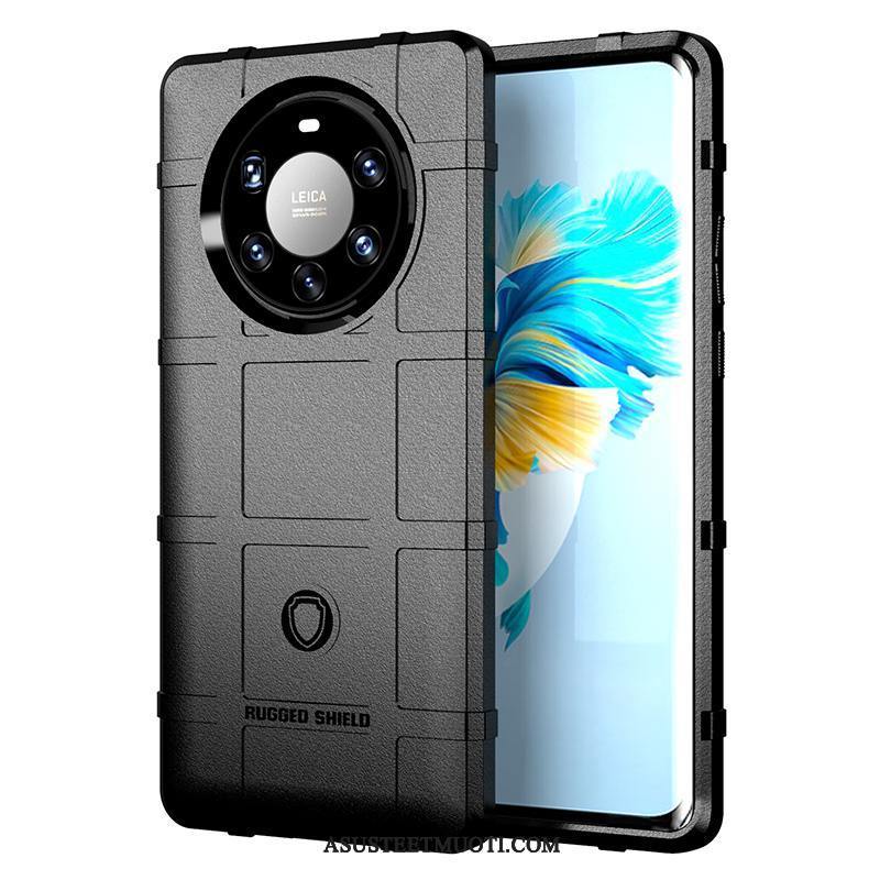 Huawei Mate 40 Pro+ Kuoret Murtumaton Silikoni Harmaa Nahka Puhelimen