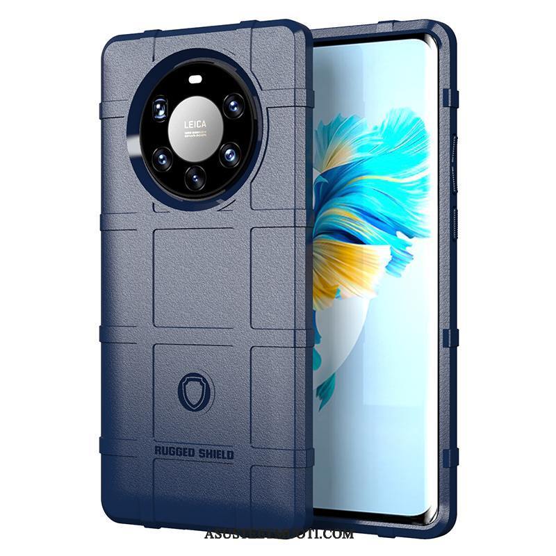 Huawei Mate 40 Pro+ Kuoret Murtumaton Silikoni Harmaa Nahka Puhelimen