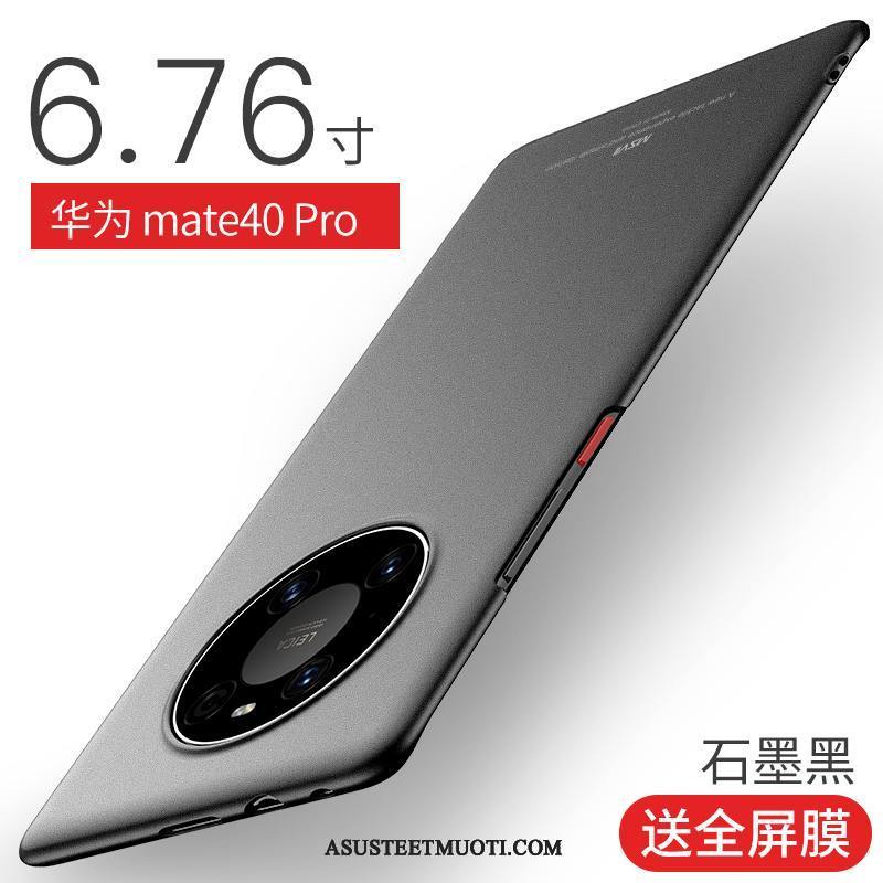 Huawei Mate 40 Pro Kuoret Puhelimen Kova Pesty Suede Sininen Suojaus