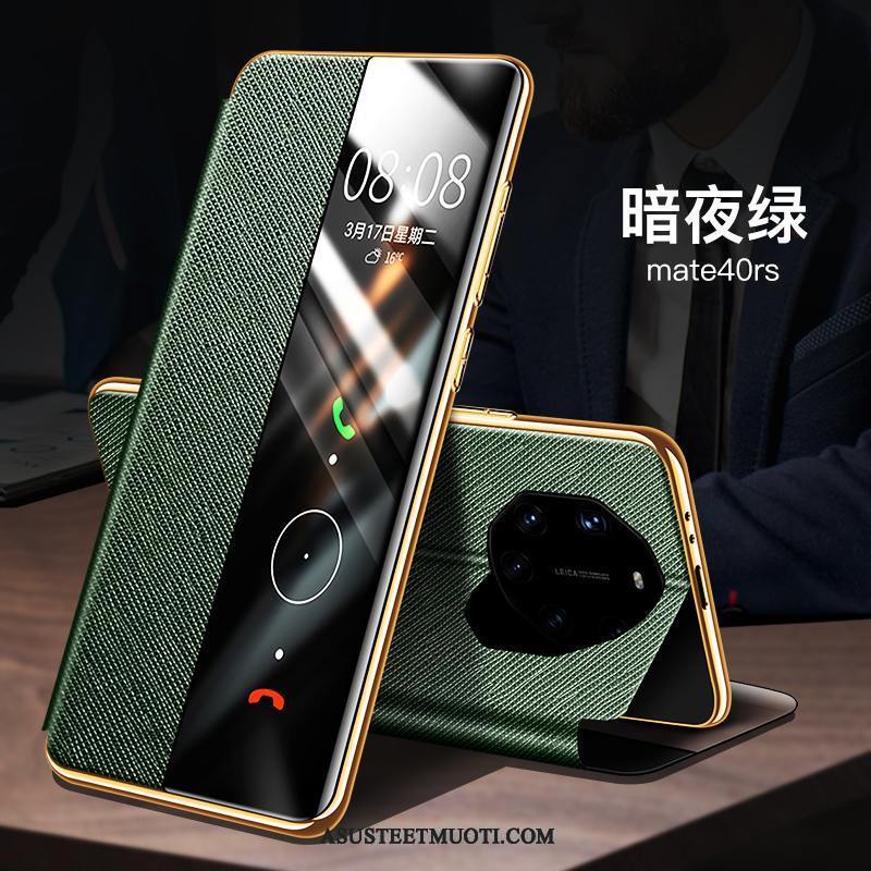 Huawei Mate 40 Rs Kuoret Nahkakotelo Murtumaton Suojaus All Inclusive Kuori