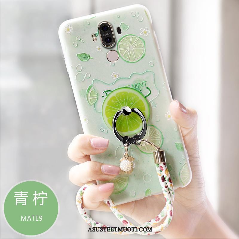 Huawei Mate 9 Kuoret Pesty Suede Pehmeä Neste Sininen Silikoni Kuori