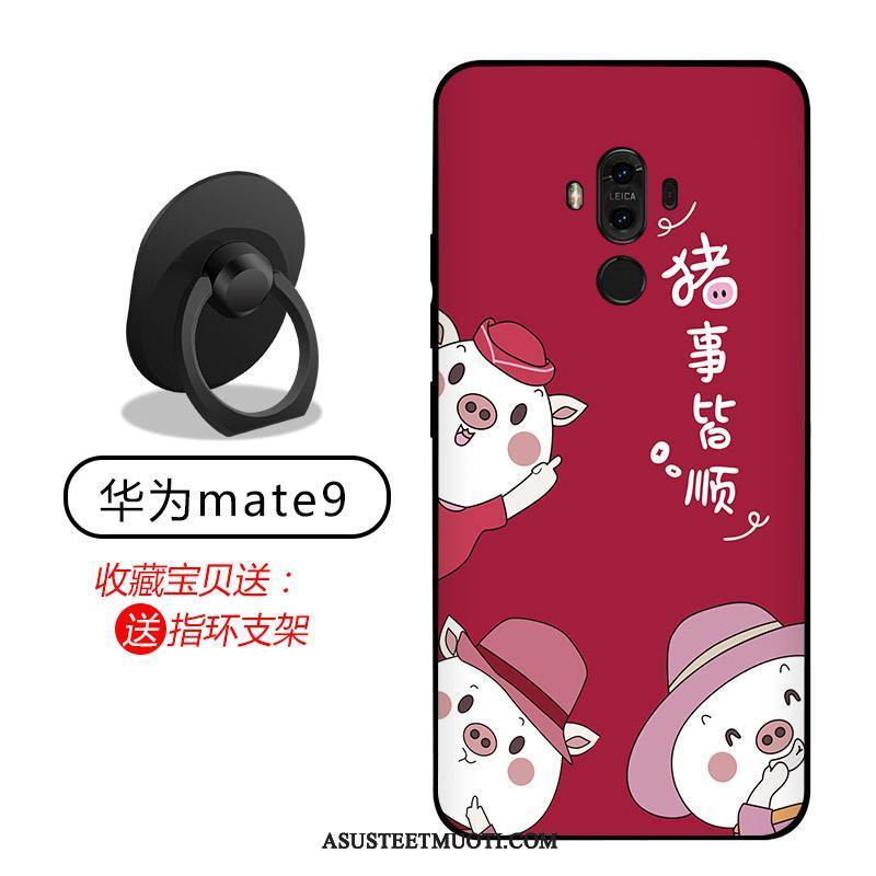 Huawei Mate 9 Kuori Kuoret Murtumaton Puhelimen Punainen Sarjakuva Trendi