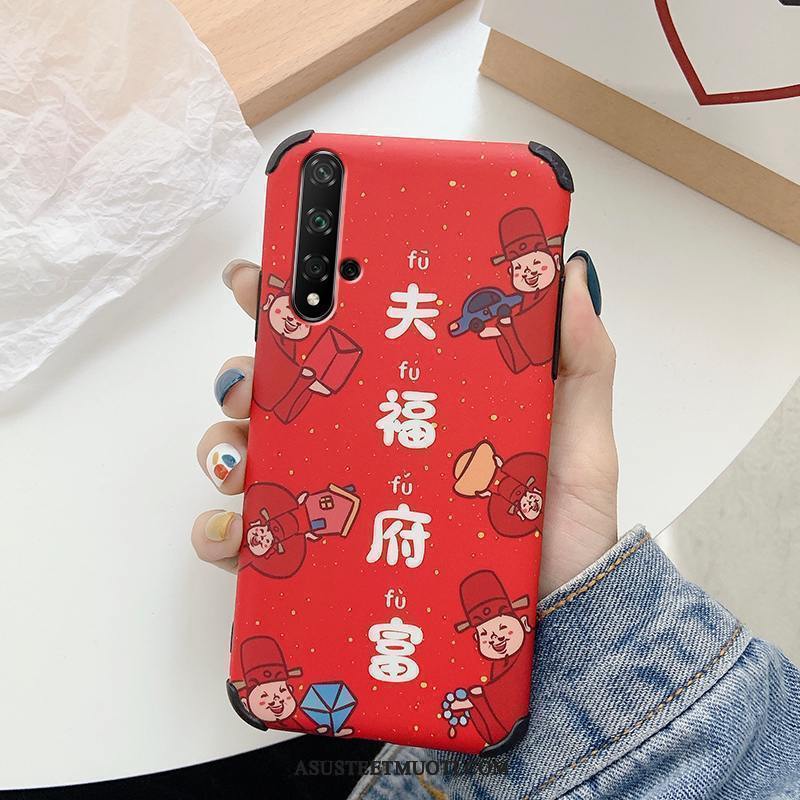 Huawei Nova 5t Kuoret Kuori Pesty Suede Uusi Murtumaton Silikoni