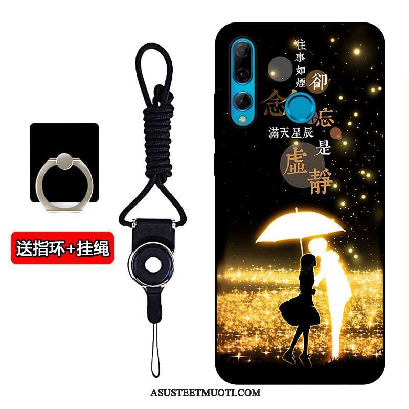 Huawei P Smart+ 2019 Kuoret Kotelo Pehmeä Neste Murtumaton Musta Pieni