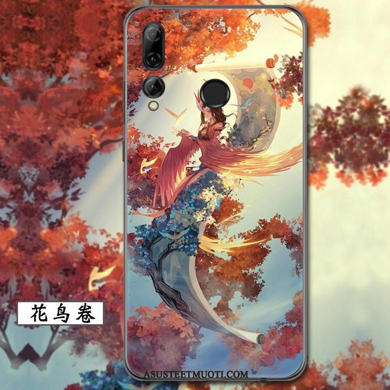 Huawei P Smart+ 2019 Kuoret Murtumaton Kotelo Kiinalainen Tyyli Pehmeä Neste Violetti
