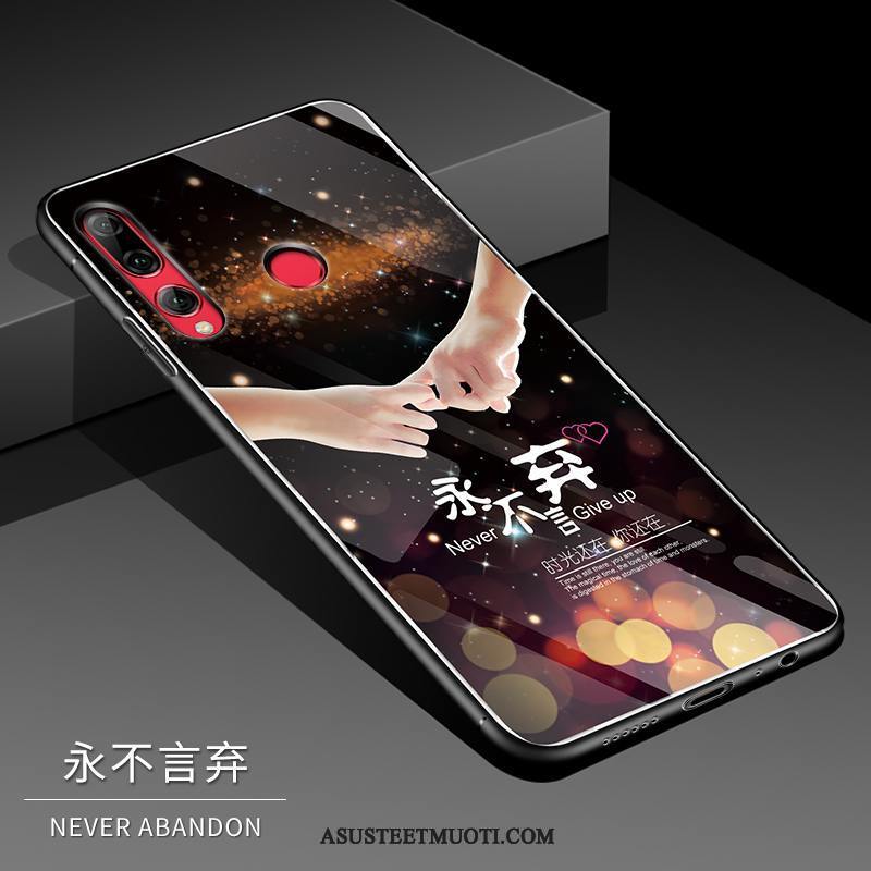 Huawei P Smart+ 2019 Kuoret Musta Silikoni Suojaus Trendi Lasi