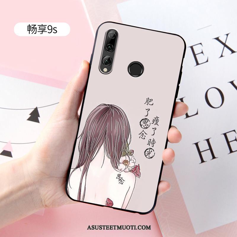 Huawei P Smart+ 2019 Kuoret Pesty Suede Sarjakuva Suojaus Ihana Silikoni