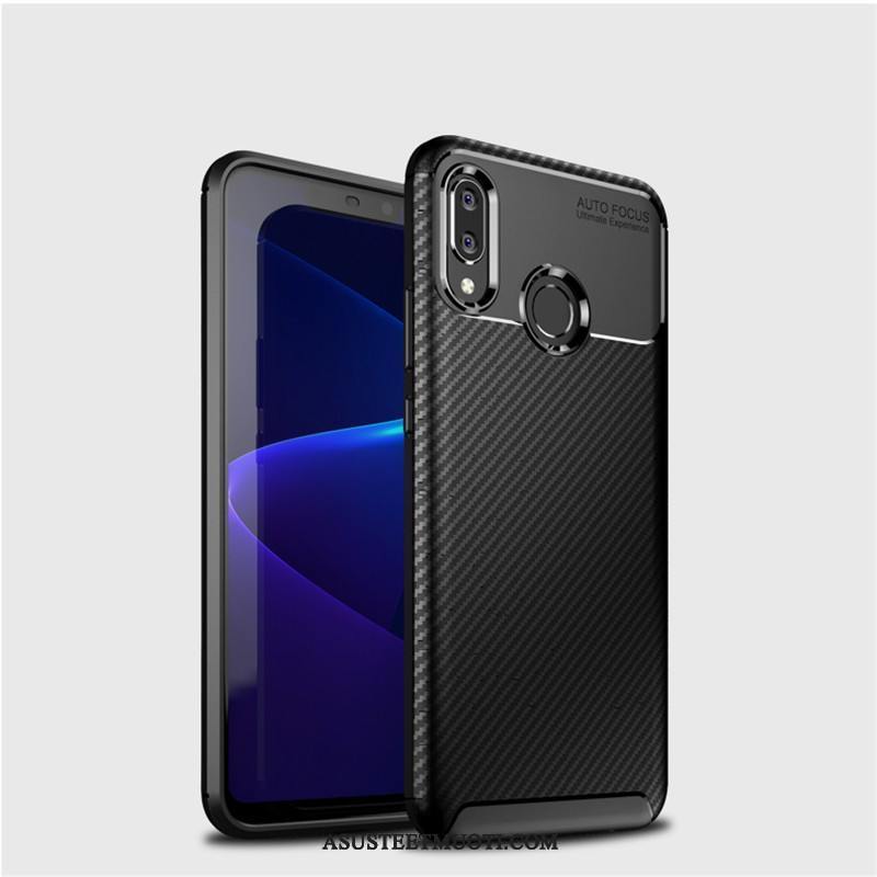 Huawei P Smart+ Kuori Kuoret Kukkakuvio Kuitu Kiinteä Väri Murtumaton