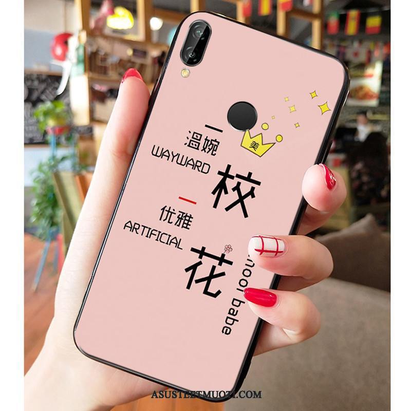 Huawei P Smart+ Kuori Kuoret Pesty Suede Persoonallisuus All Inclusive Musta Kotelo