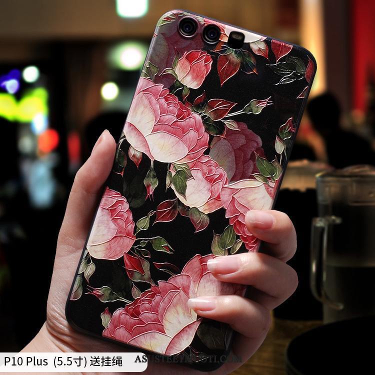 Huawei P10 Plus Kuoret Silikoni Suojaus Murtumaton Kohokuviointi Kotelo