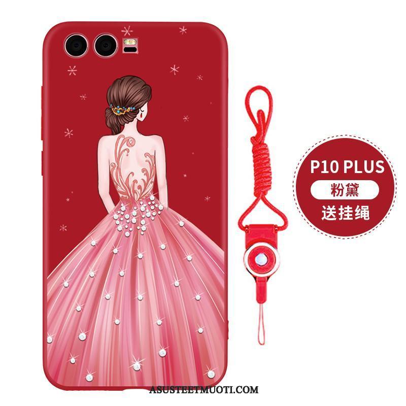 Huawei P10 Plus Kuoret Tide-brändi All Inclusive Punainen Luova Pesty Suede