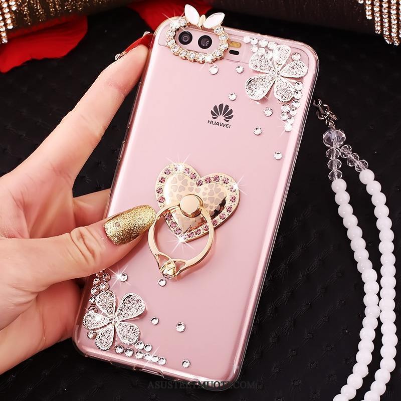 Huawei P10 Plus Kuori Kuoret Kotelo Strassi Ripustettava Kaula Kulta