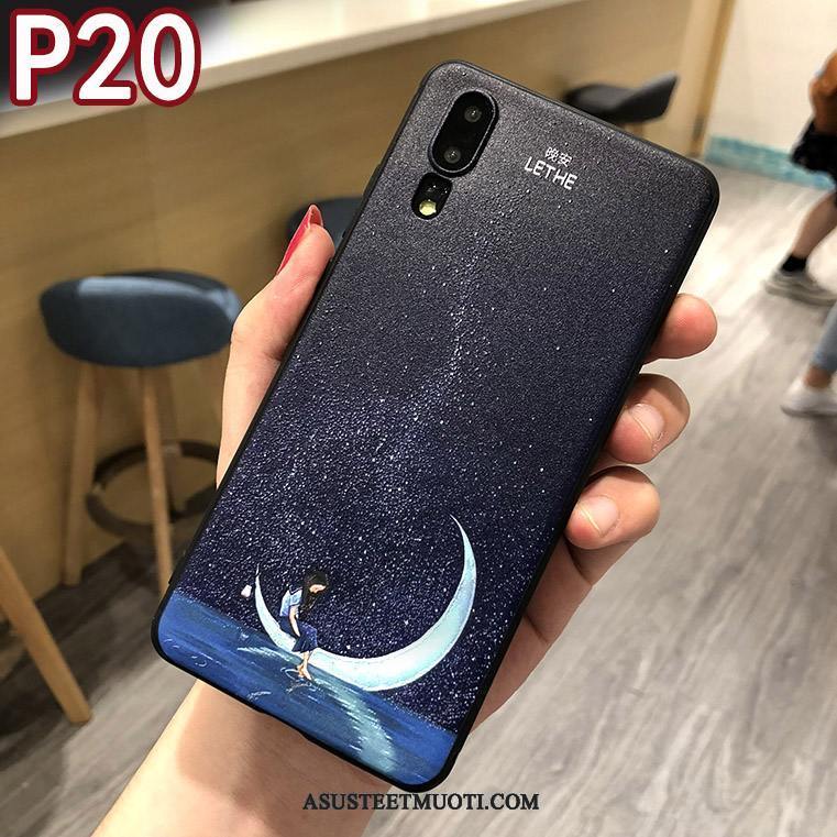 Huawei P20 Kuoret All Inclusive Persoonallisuus Sininen Pehmeä Neste Kuori