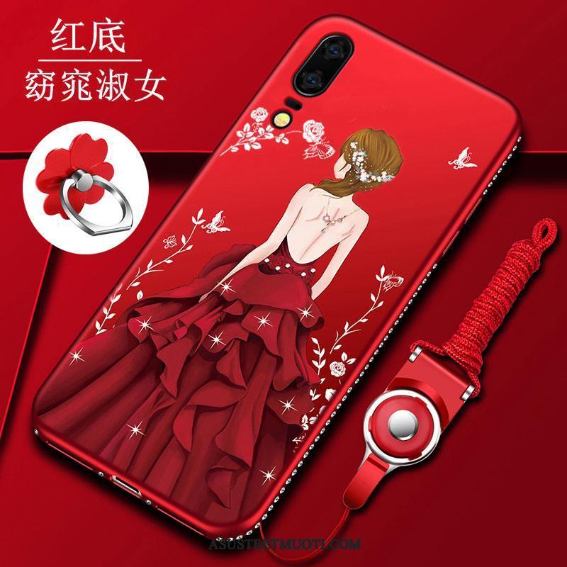 Huawei P20 Kuori Kuoret Kotelo Murtumaton Trendi Pesty Suede Puhelimen