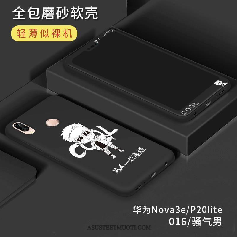 Huawei P20 Lite Kuoret Kuori Trendi Pehmeä Neste Silikoni Sarjakuva