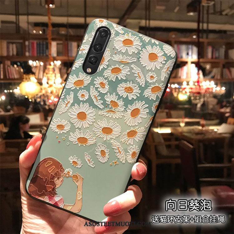 Huawei P20 Pro Kuoret Kustannukset Silikoni Vihreä Kuori Tuki