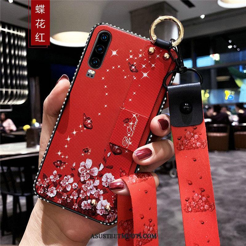 Huawei P30 Kuoret Ripustettavat Koristeet Suojaus Murtumaton Pehmeä Neste Valkoinen