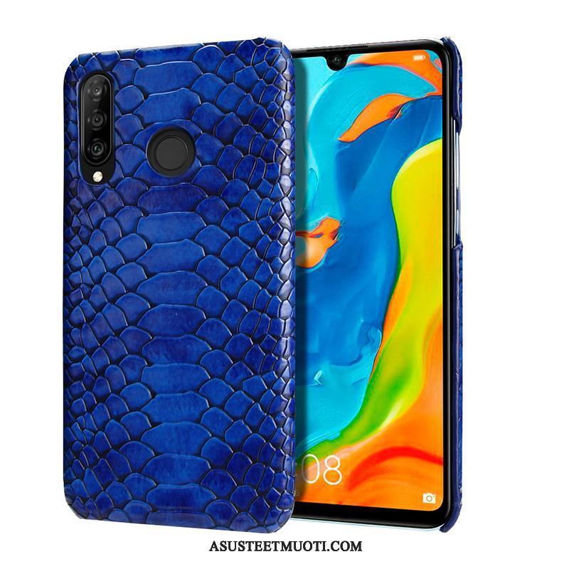 Huawei P30 Lite Kuoret Puhelimen Sininen Kevyt Kuori Pesty Suede