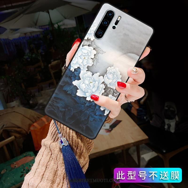 Huawei P30 Pro Kuoret Puhelimen Nuoret Silikoni Pesty Suede Kiinalainen Tyyli