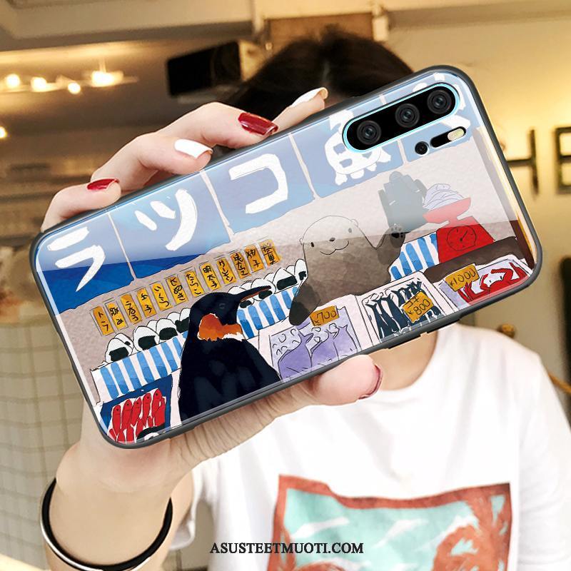 Huawei P30 Pro Kuori Kuoret Valkoinen Sarjakuva Net Red Ihana Lasi