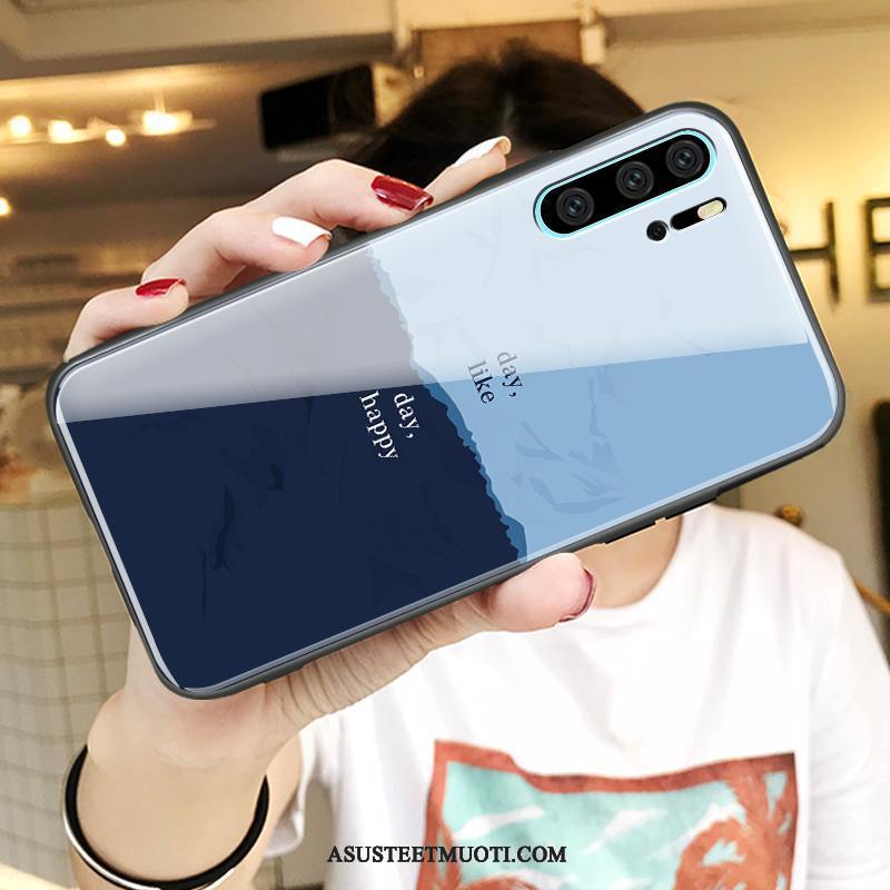 Huawei P30 Pro Kuori Kuoret Valkoinen Sarjakuva Net Red Ihana Lasi