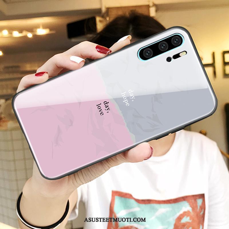 Huawei P30 Pro Kuori Kuoret Valkoinen Sarjakuva Net Red Ihana Lasi