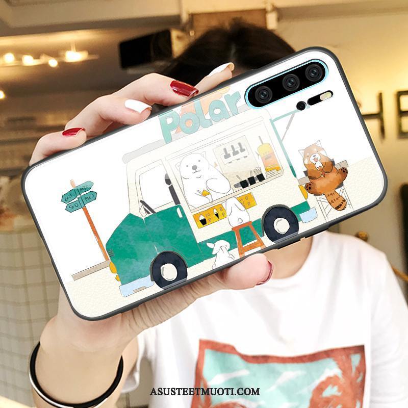 Huawei P30 Pro Kuori Kuoret Valkoinen Sarjakuva Net Red Ihana Lasi