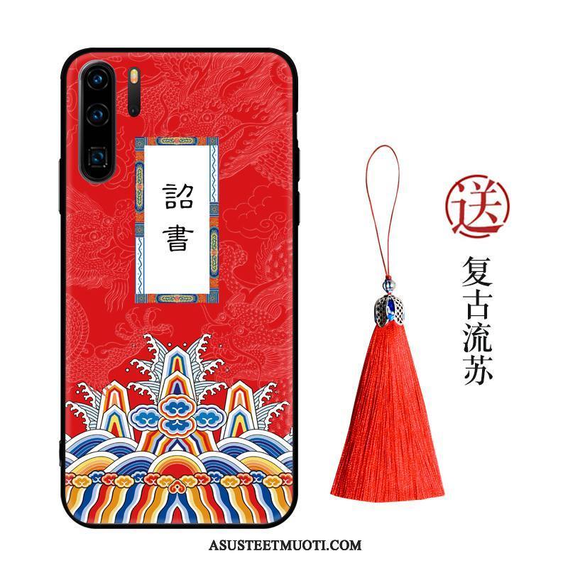 Huawei P30 Pro Kuori Kuoret Vuosikerta Ultra Kiinalainen Tyyli Puhelimen Punainen