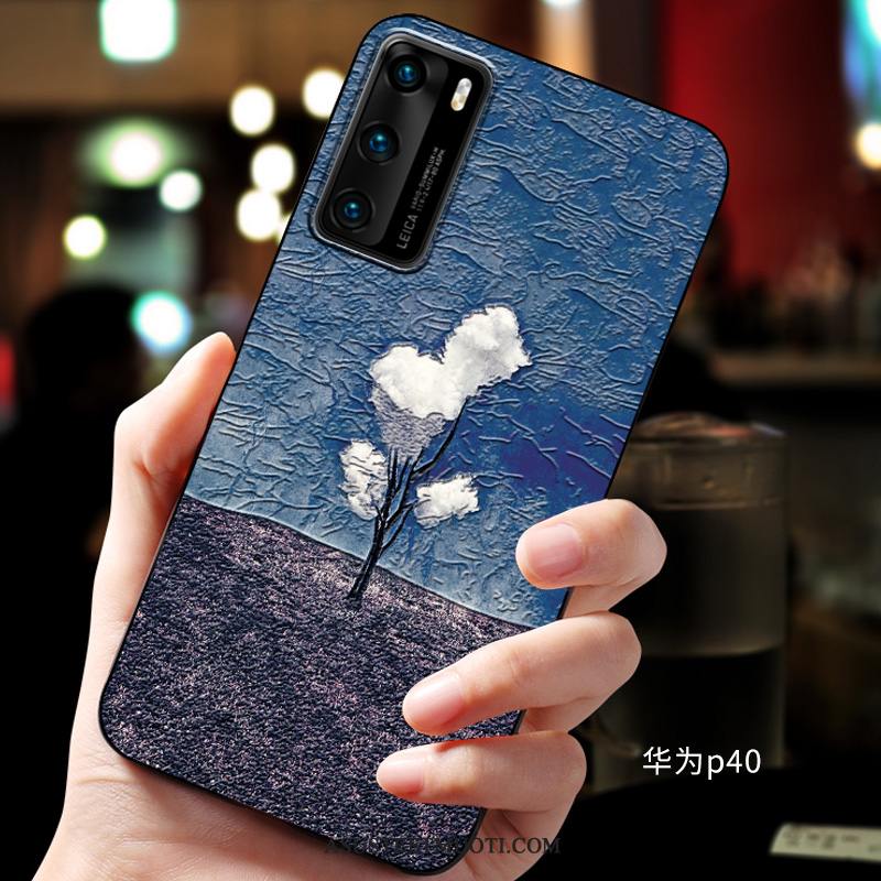 Huawei P40 Kuoret Sininen Kuori Pehmeä Neste Puhelimen Kotelo