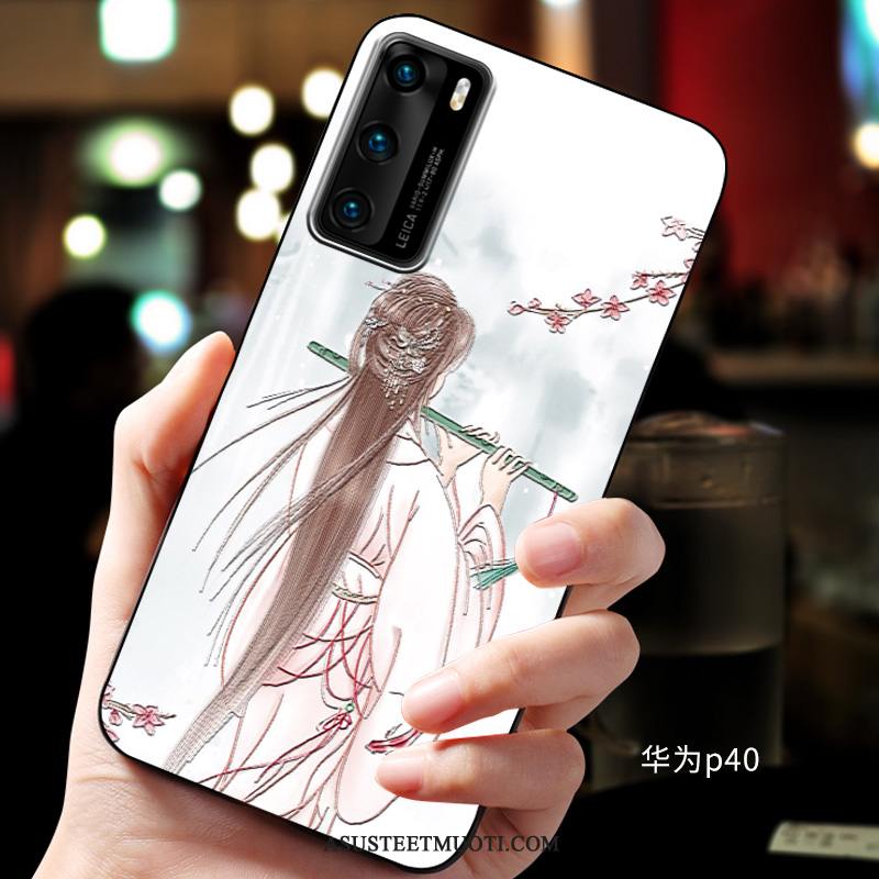 Huawei P40 Kuoret Sininen Kuori Pehmeä Neste Puhelimen Kotelo