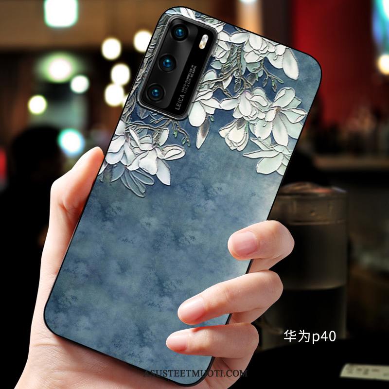 Huawei P40 Kuoret Sininen Kuori Pehmeä Neste Puhelimen Kotelo