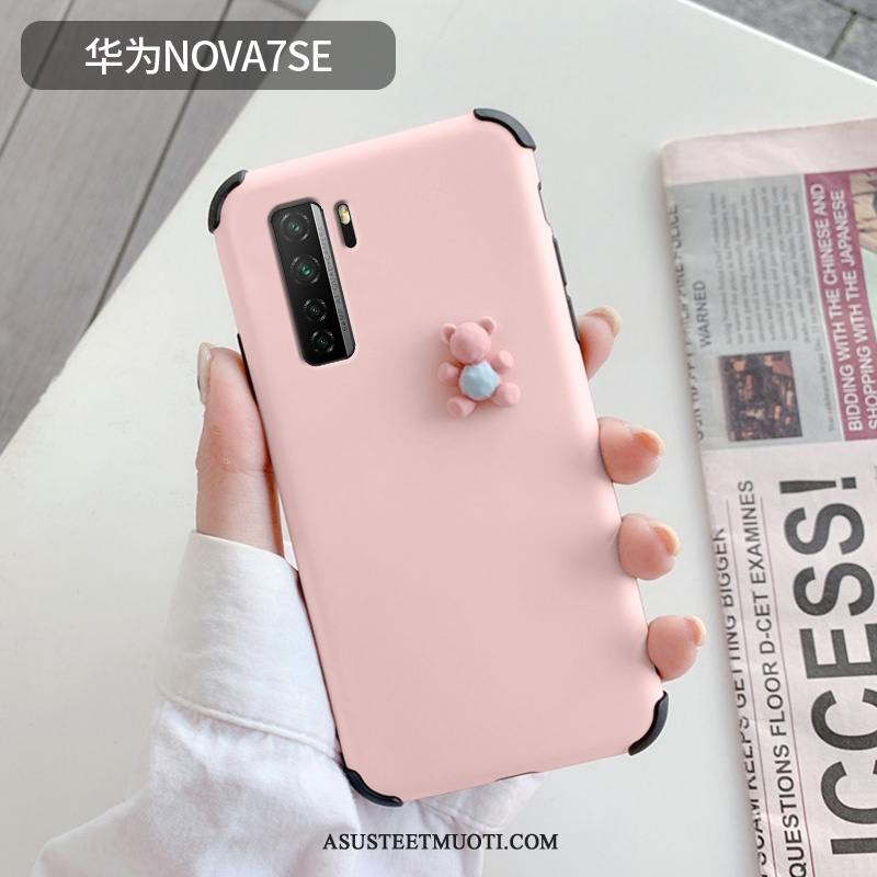 Huawei P40 Lite 5g Kuoret Puhelimen Sarjakuva Suojaus Pesty Suede All Inclusive