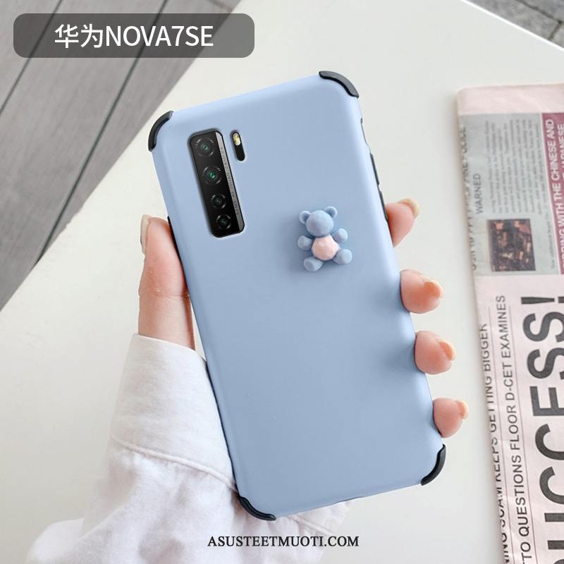 Huawei P40 Lite 5g Kuoret Puhelimen Sarjakuva Suojaus Pesty Suede All Inclusive