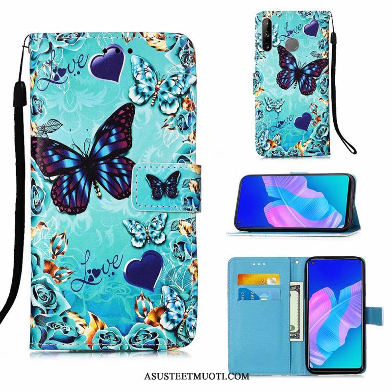 Huawei P40 Lite E Kuoret Suojaus Kuori Kotelo Sininen Trendi