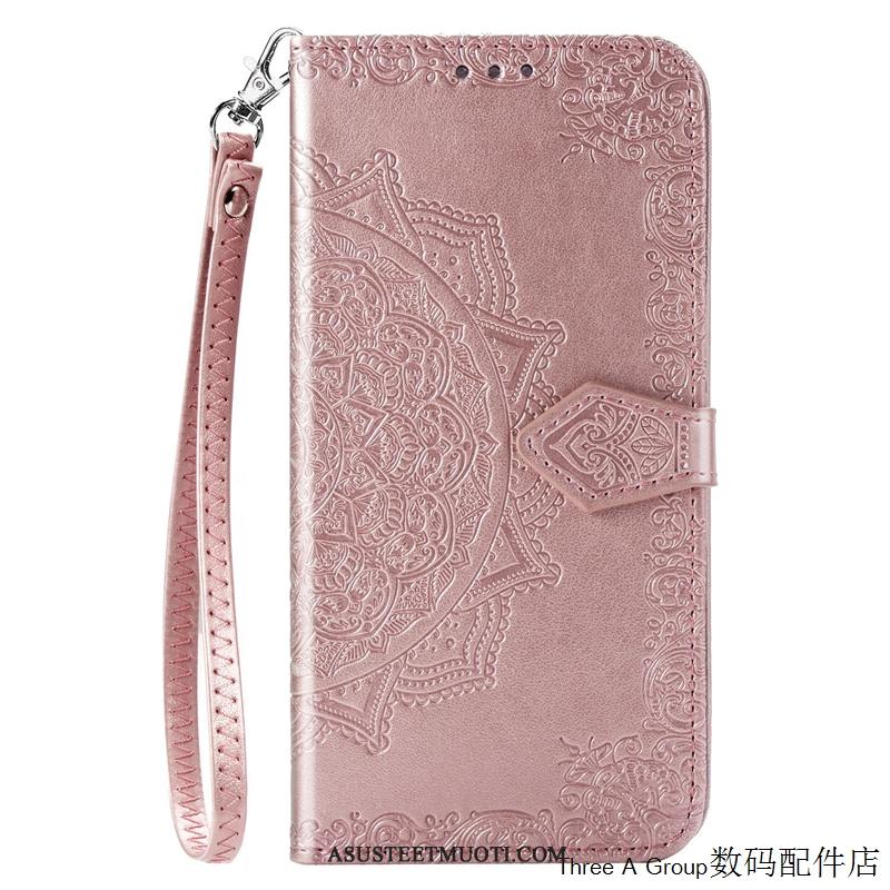 Huawei P40 Lite Kuoret Silikoni Musta Nahkakotelo Kuori Puhelimen