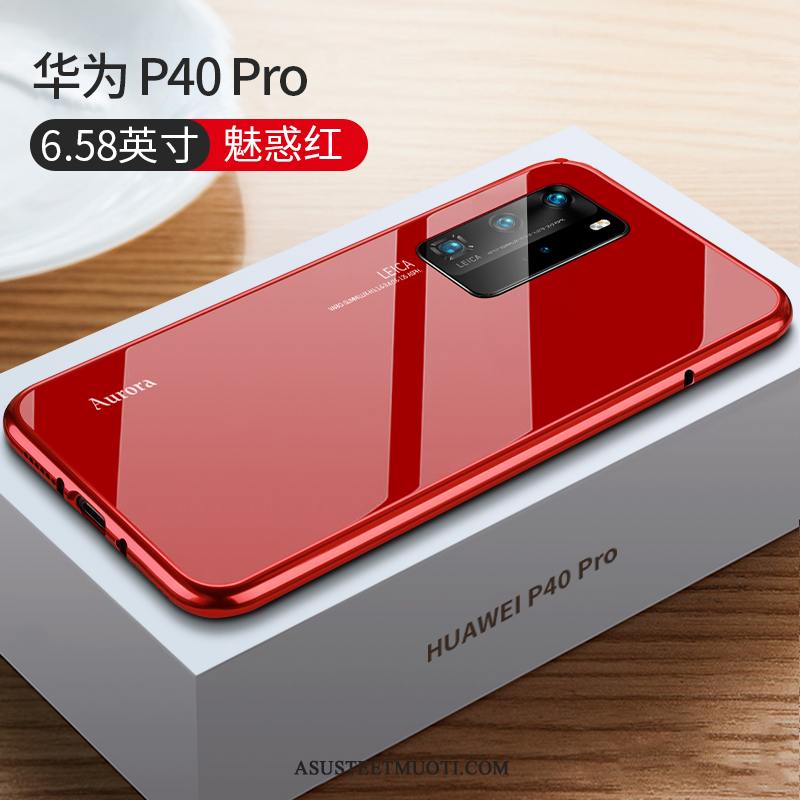 Huawei P40 Pro Kuoret Net Red Ylellisyys Suojaus Kova Ohut