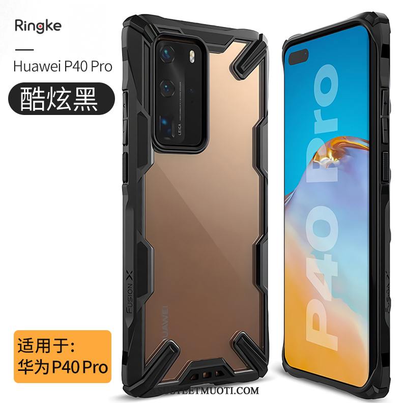 Huawei P40 Pro Kuoret Persoonallisuus Silikoni Musta Ultra Ylellisyys