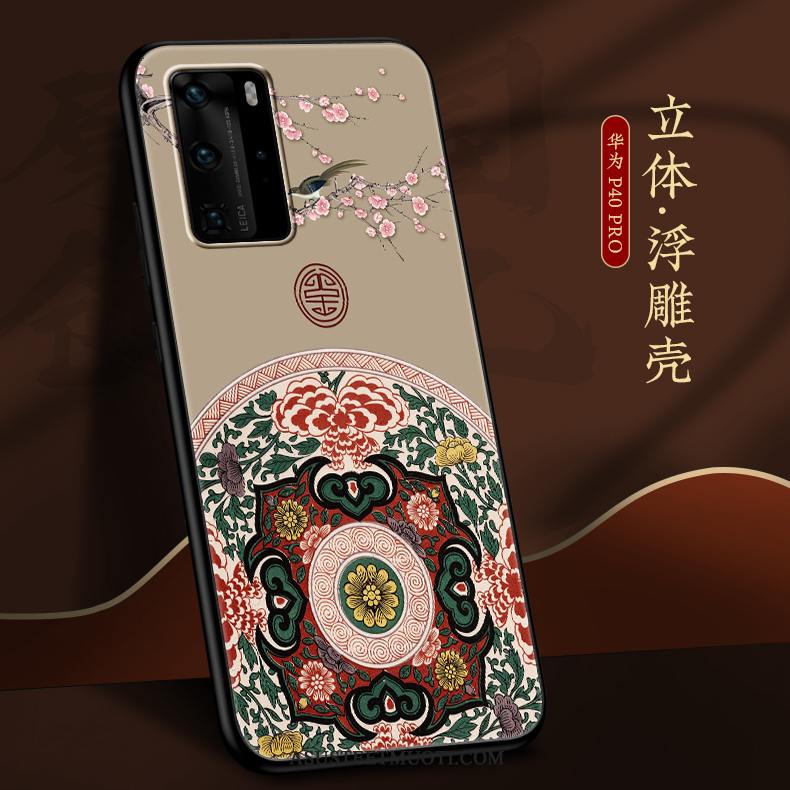 Huawei P40 Pro Kuoret Pesty Suede Persoonallisuus Kotelo Luova Vaalean